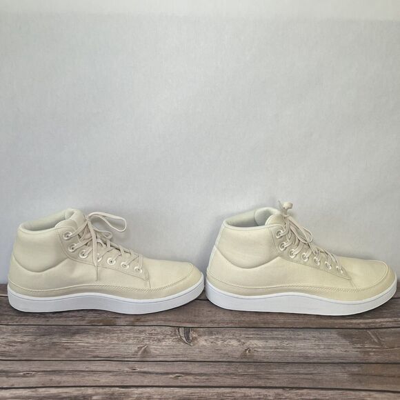 Allbirds Canvas Pacer Mid Top Men Size 12 Natural White Blizzard Sole No Box EUC main image 9